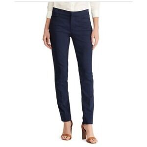 NWT CHAPS Women's Navy Blue Straight Leg Slimming Fit Dress Pants 10 Short‎